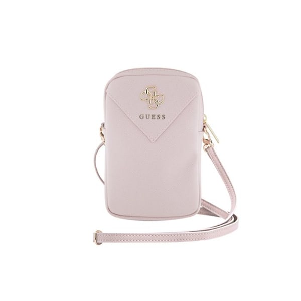 Mobilväska - Guess - Zip Triangle 4G - Rosa - Ekologiskt läder - Justerbar rem Rosa