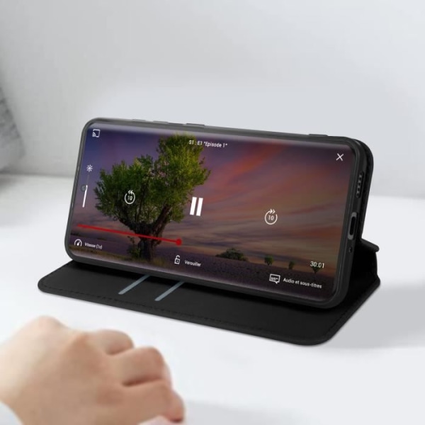Etui til Xiaomi Redmi Note 13 Pro Plus - AVIZAR - Classic Edition - Halvstivt - Sort - Videostøttefunktion Svart