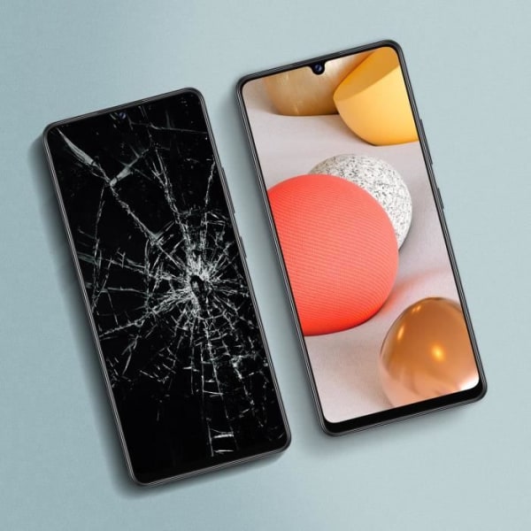 LCD-skærm - AVIZAR - Samsung Galaxy A42 5G - Sort - Erstatning - Nem installation Svart