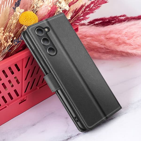 Plånboksfodral - ZANAÉ - Galaxy S23 Plus - Svart - Videostöd - Magnetflik Svart