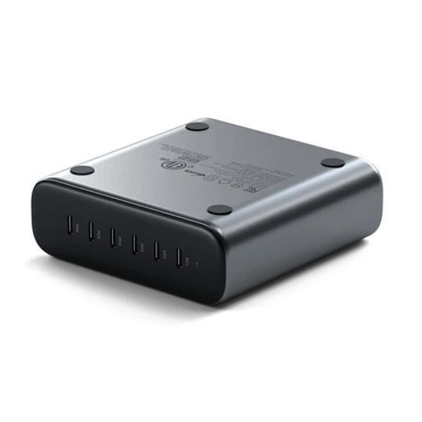 USB-C-laddare - Satechi - 200W - 6 port - GaN-teknik - Snabbladdning