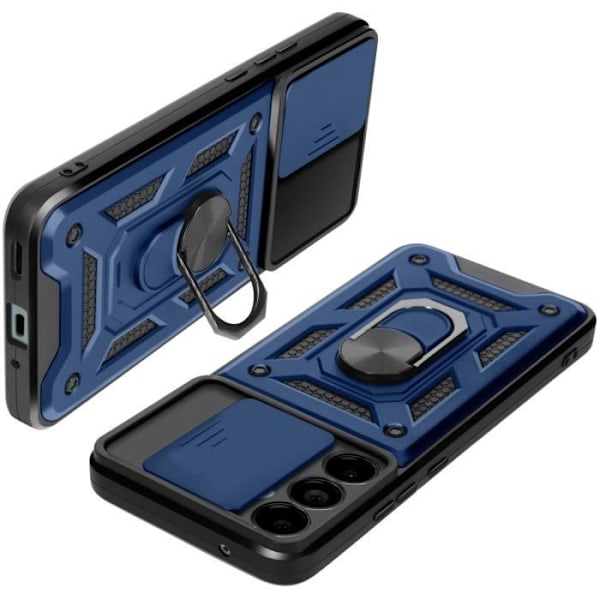 Coque för Samsung Galaxy M55 Med Bärande Stöd Skjutbart Kameraskydd Blå Natt Blå