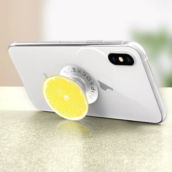 Accessorium til smartphone - POPSOCKETS - PopGrip - Citrondesign - Sammenklappelig - Videostøtte Gul