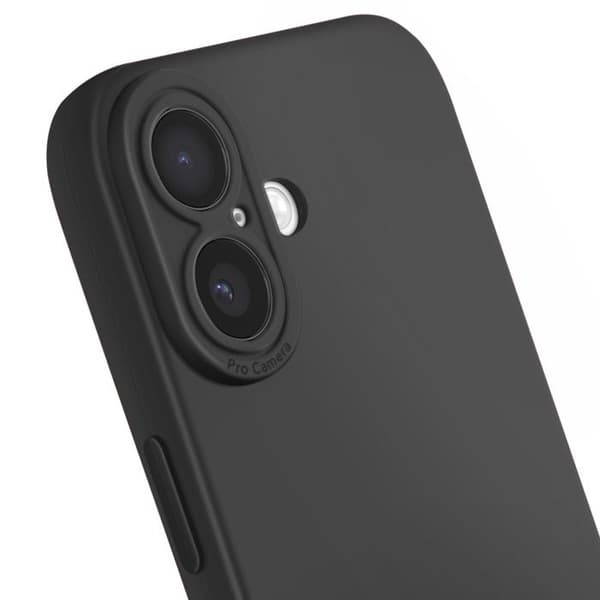 Cover - AVISERE - iPhone 17 - Blød Silikone - Forstærket Kamerablok - Sort Svart