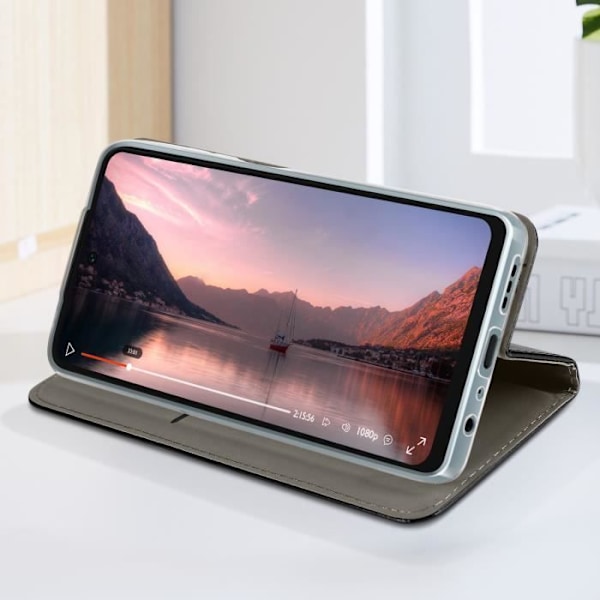 Fodral för Oppo A60 Klapp Magnetiskt Kortfack Svart Svart