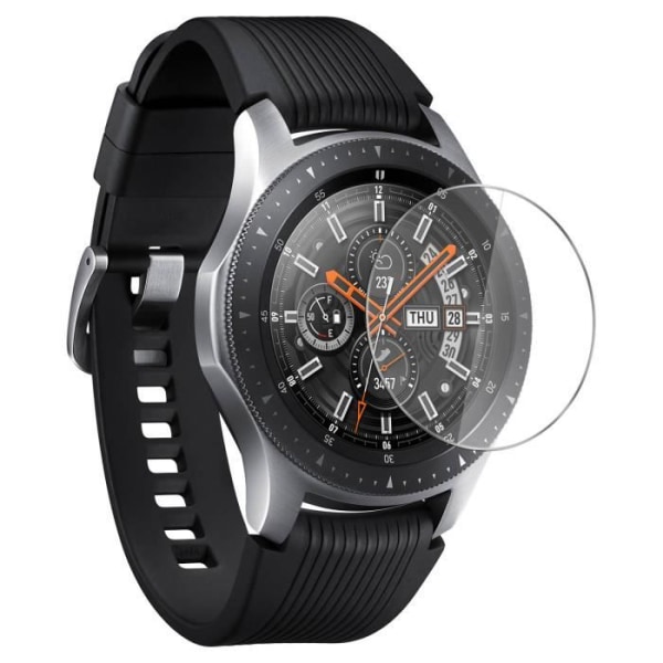 Härdat glas skyddsfilm för Samsung Galaxy Watch 46mm - AVIZAR - Transparent Vit - Fasade kanter