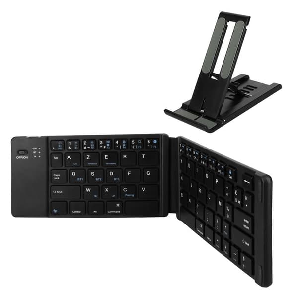 Bluetooth AZERTY-tastatur, Android, iOS og Windows, inklusive støtte