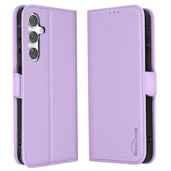 Suojakuori Samsung S24 FE Flip Walletille, tuplamagneettilukko, vaalea violetti Lila