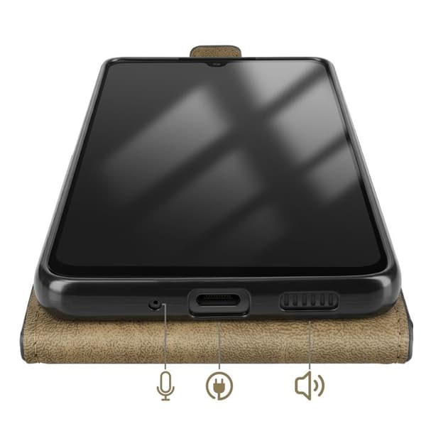 Vertikal Magnetisk Klapetui til Galaxy A33 5G med Indbygget Kortlomme Sort