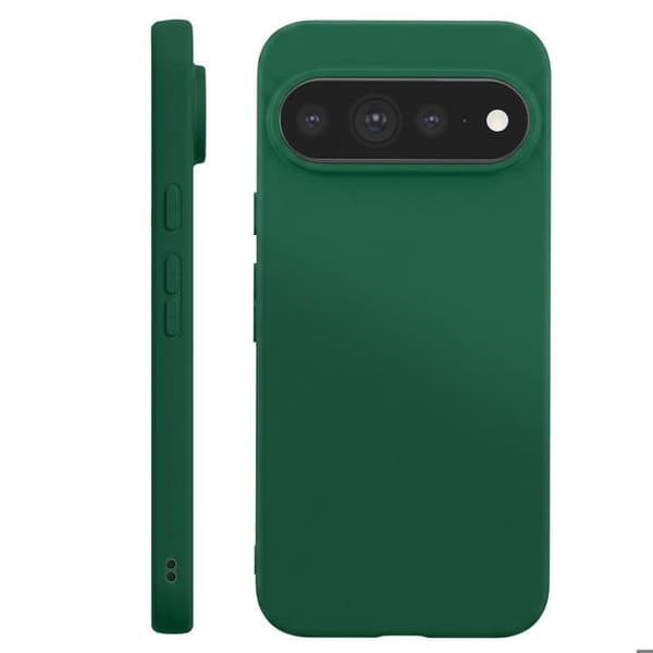 Silicone Cover til Pixel 11 Pro XL, Stødabsorberende, Olieforsinket, Mørkegrøn Grön