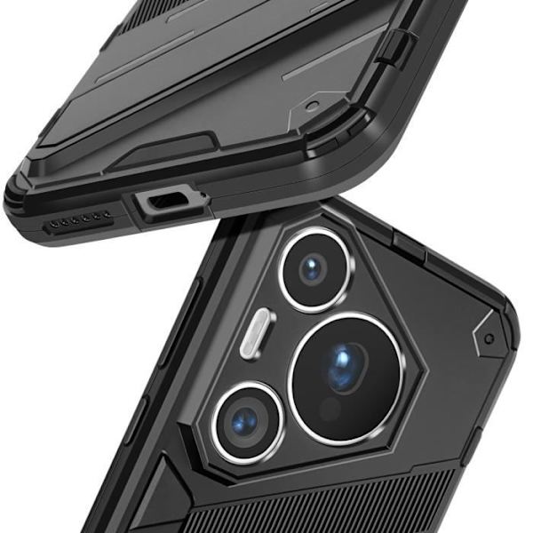 Fodral till Huawei Pura 70 Pro med stöd för stöd för stöd Svart - AVIZAR - Stel - Syntet - Blandat Svart