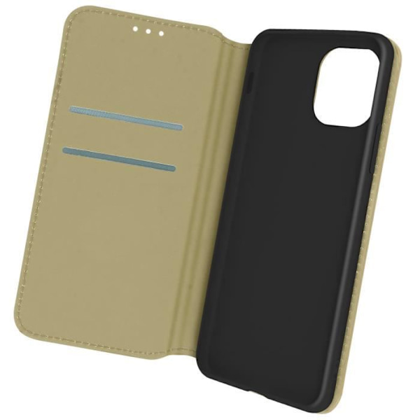 Foliofodral - Noname - iPhone 12 Pro Max - Guld - Magnetisk - Videostöd Gyllene, gula