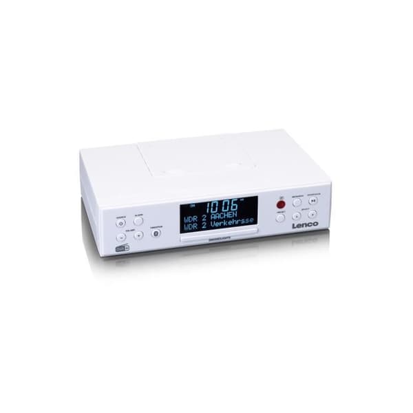 Lenco KCR-190WH - Køkkenradio DAB+/FM med Bluetooth®, LED-belysning og timer - Hvid Vit