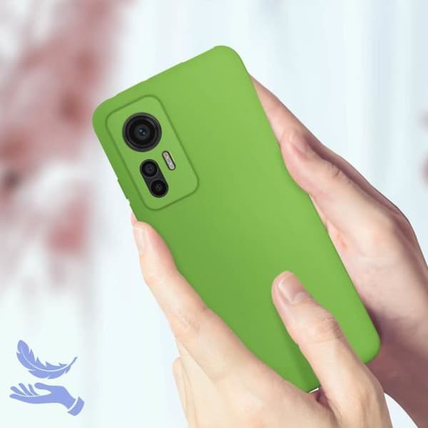 Coque för Xiaomi 12 Lite - AVIZAR - Halvhård Silikon - Soft-touch - Grön - Stötresistent Skydd grön