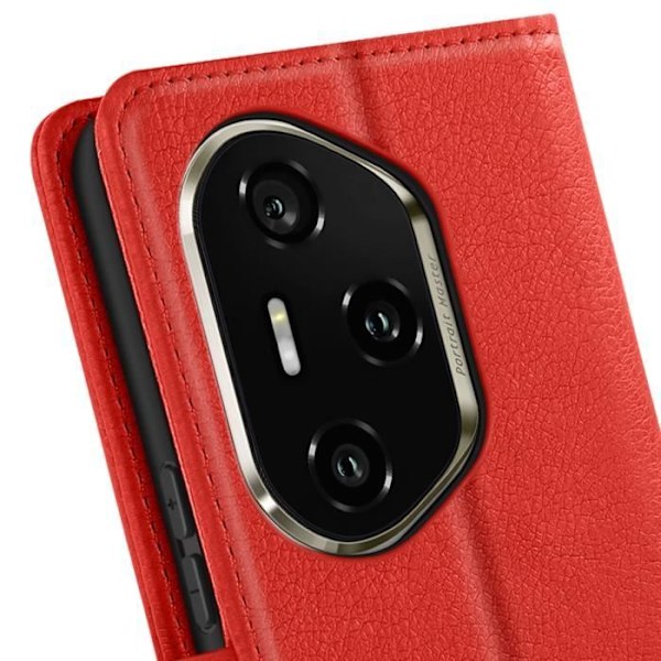 Etui til Honor 300 Pro Klap Portefeuille og Video Støtte Rød Röd
