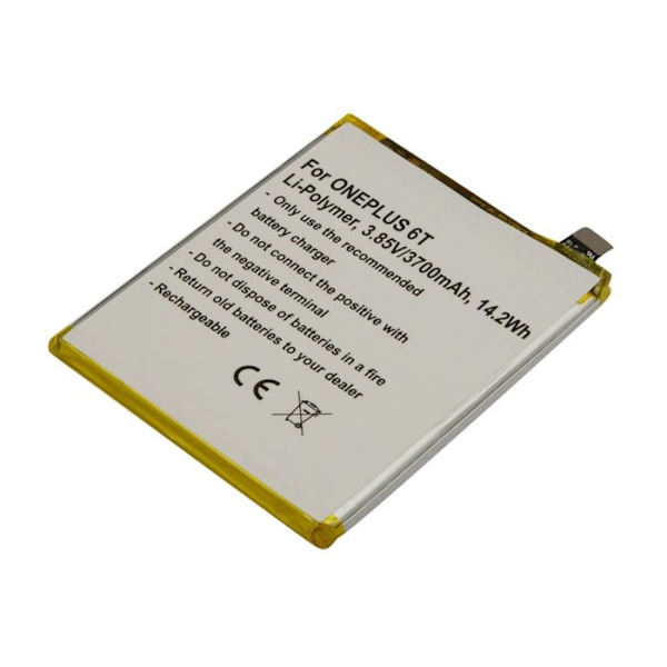 Batteri för OnePlus 6T Li-Polymer 3.85V 3700mAh med integrerad IC-chip