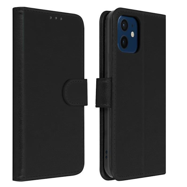 Apple iPhone 12 Mini Skyddsfodral med korthållare Stativ Funktion Svart Svart Svart