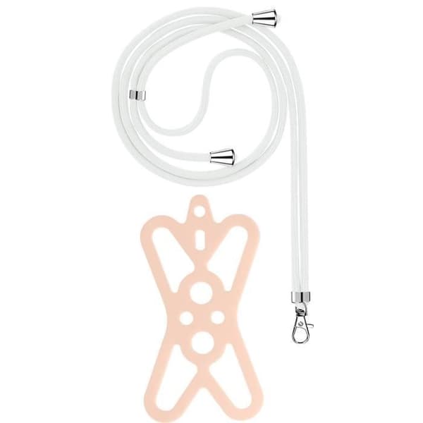Smartphone Cordon - AVIZAR - Universell - Silikon - Justerbar - 90cm - Rosa Rosa