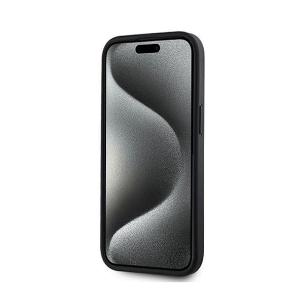 DKNY Ternet Læder Mono Pattern MagSafe - Etui til iPhone 15/14/13 (sort)