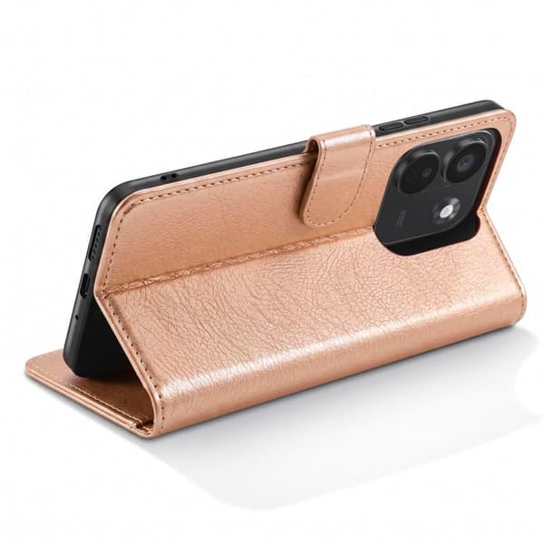 Chesterfield-sarjan Redmi Note 17 Pro -lompakkokotelo, jossa on tuki, ruusukultainen Roséguld