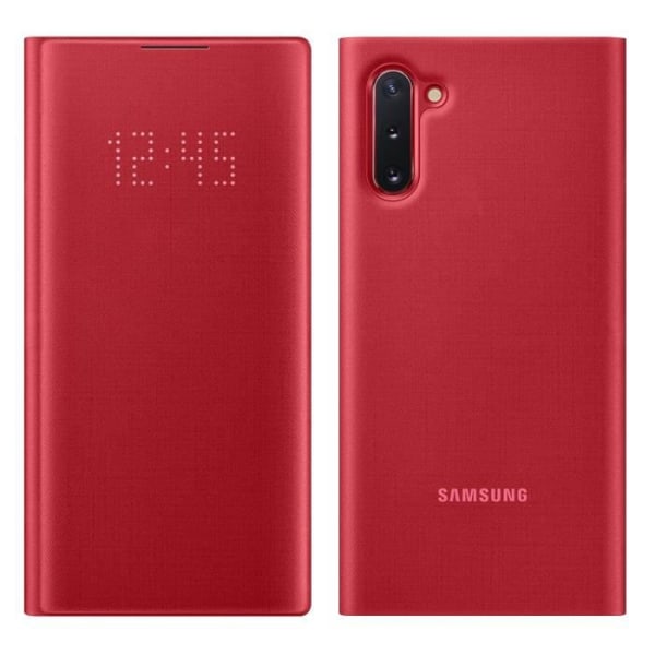 Samsung Galaxy Note 10 Case Kortholder LED View Cover Original Rød