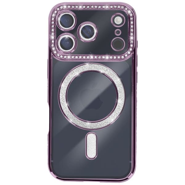 Coque Magsafe - AVIZAR - iPhone 17 Pro Max - Lila - Strass - Elegant skydd Lila