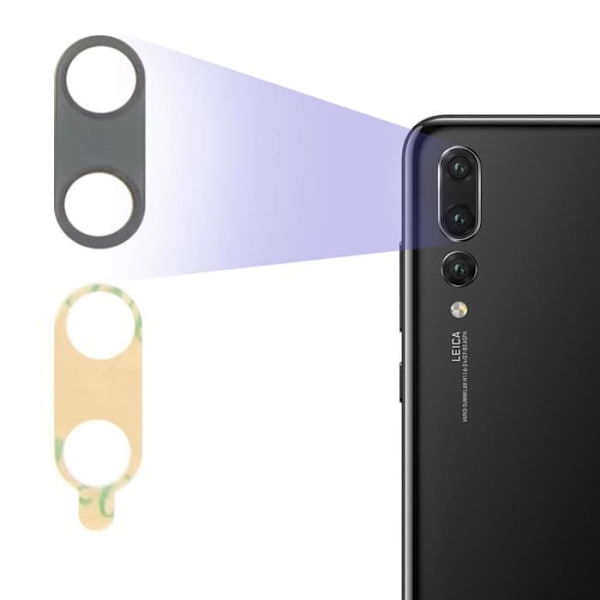 Takakamera-linssi - Huawei - P20 Pro - Suojalasia - Musta - 10 g Svart