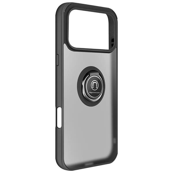 Coque för iPhone 17 Pro med Ringstöd och Magnetfäste Svart Svart