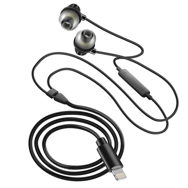 Kablede hovedtelefoner - LINQ - In-ear - Lyn - Integreret mikrofon - 1,2 m holdbar Grå