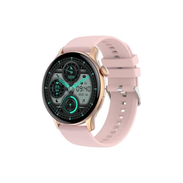 5.2 NFC Connected Watch med Anti-tyveri og Eko Pink Silikone Armbånd Rosa