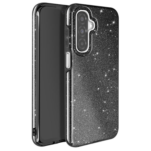 Glitrende stødsikker cover til Samsung Galaxy A26 i sort Svart