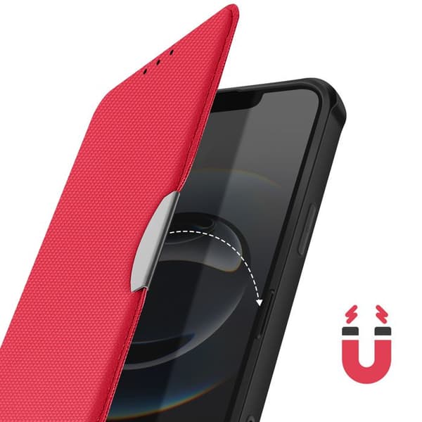 iPhone 17 Etui med Stødabsorberende Forstærkede Hjørner og Rød Kortlomme Röd