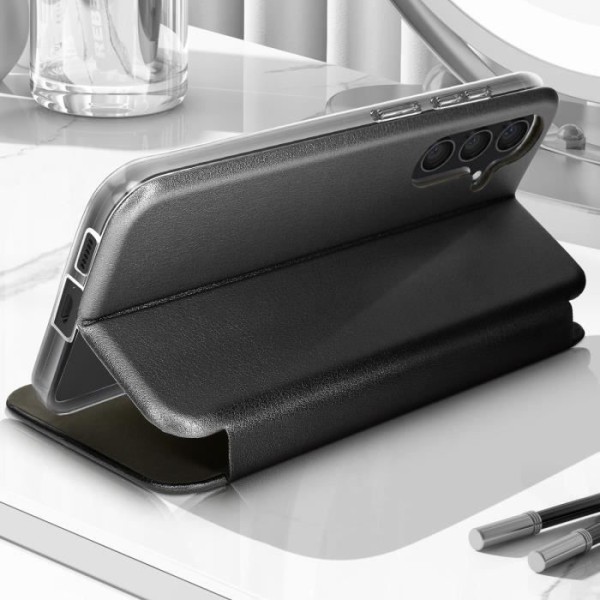 AVIZAR Cover til Samsung Galaxy S24 Plus - Sort - Flap Kortholder Video Support Svart