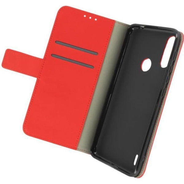 Skal Motorola Moto E7i Power Card hållare Funktion Stöd Video röd Röd