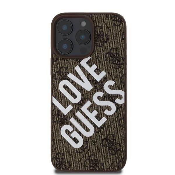 Coque beskyttelse til iPhone 16 Pro Max MagSafe Model 4G Guess Brun Brun
