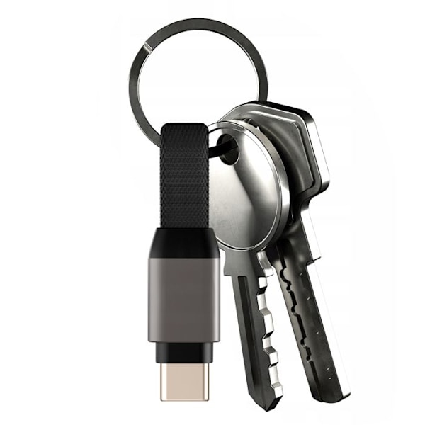 USB-C / USB-C Magneettikaapeli, Kompakti 9.7cm Avaimenperä Swissten Harmaa Grå