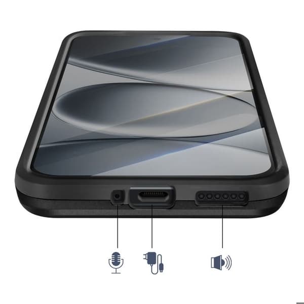 Cover til Redmi Note 15 Pro 5G med sort magnetisk ring Svart