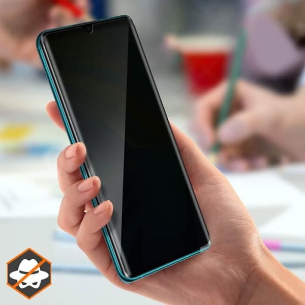 Xiaomi Mi Note 10/Note 10 Pro Anti-Spy hærdet glas transparent film sort Svart