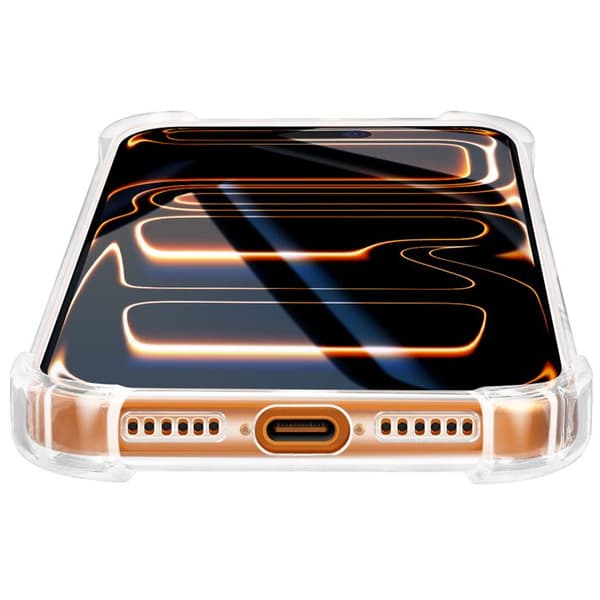 Cover til iPhone 17 Pro - MAYAXESS - Silikone - Transparent - Forstærkede Hjørner - Stødabsorberende Vit