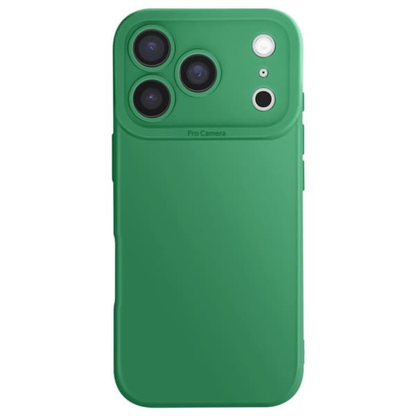 Siliconfodral för iPhone 17 Pro Max med förstärkt kamerablock grön Grön