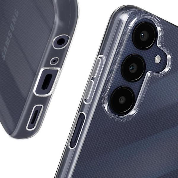 MAYAXESS skyddspaket för Samsung Galaxy A25 5G - Transparent halvstyvt fodral och 9H härdat glas Transparent