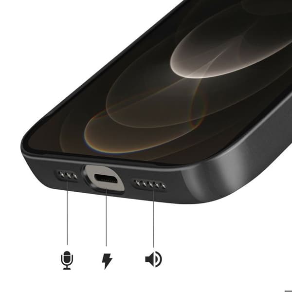 Cover til iPhone 12 Pro Max Kompatibel med MagSafe Mat AG Glas Sort Svart