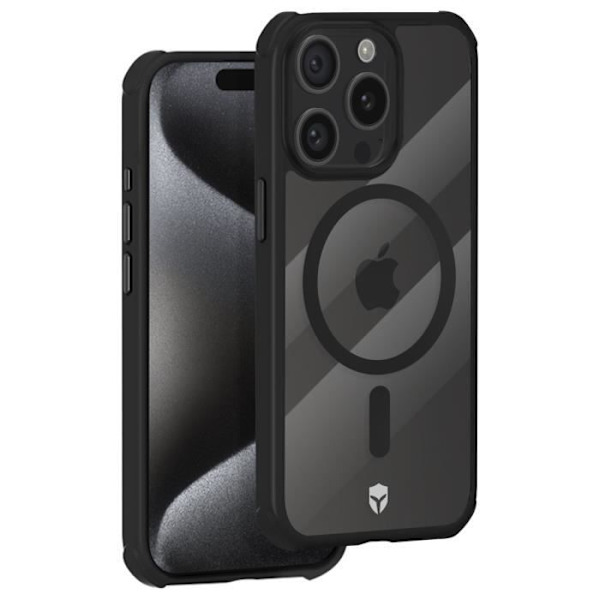 Force Case suojakuori iPhone 15 Prolle - 3m pudotussuoja - Mattapinta Svart