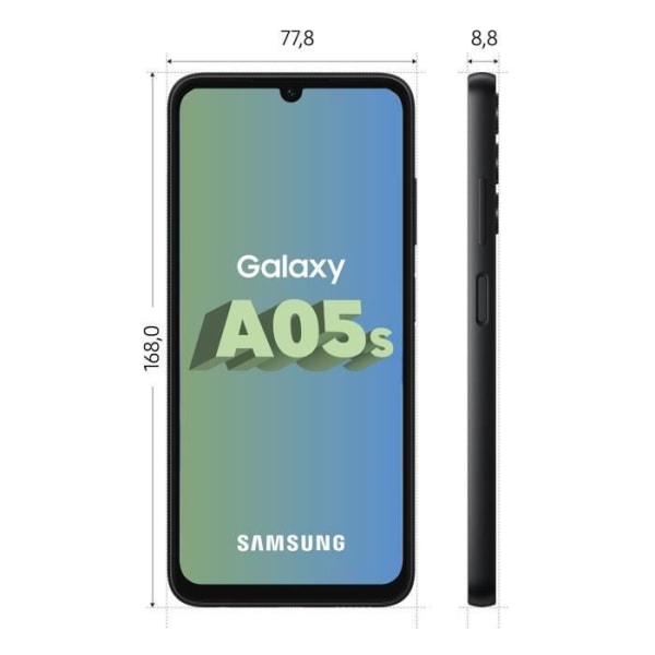 SAMSUNG Galaxy A05s Smartphone 64GB Svart