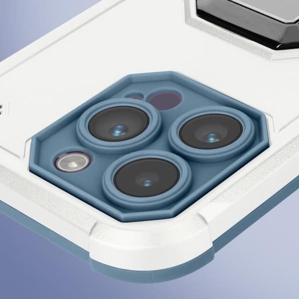 Stötsäker skal - Vit - iPhone 14 Pro - Hybrid - Magnetiskt stöd - Halkfritt Vit