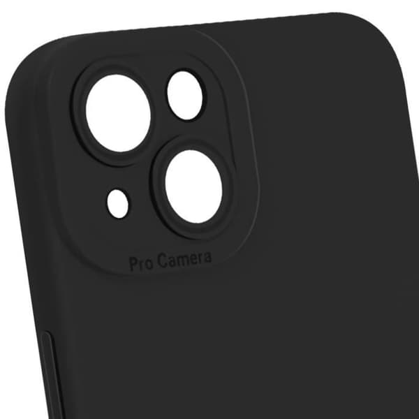 Cover til iPhone 14 Silikone Matt Kamerabeskyttelse Sort Svart