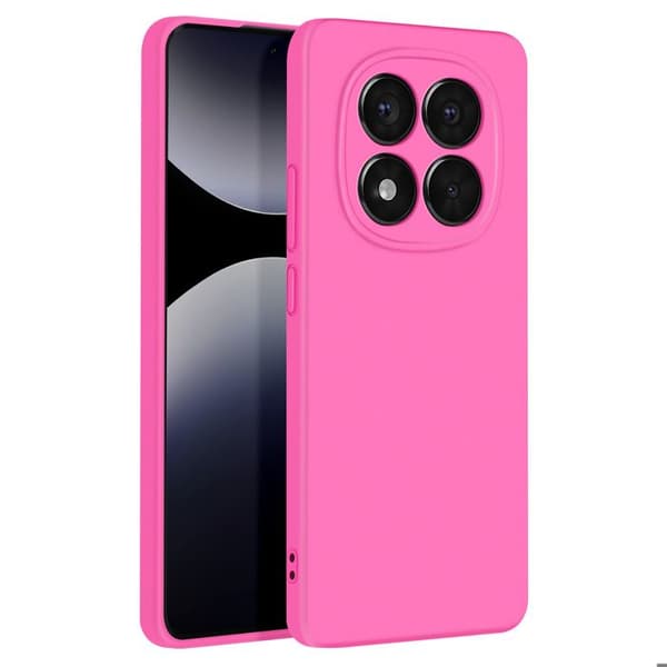 Coque för Redmi Note 14 Pro och 14 Pro Plus Semi-hård Soft-touch Fuchsia Rosa