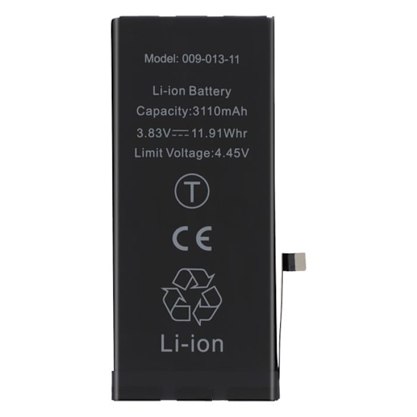 Internt batteri til Apple iPhone 11 3110mAh Integreret TI-chip Sort Svart