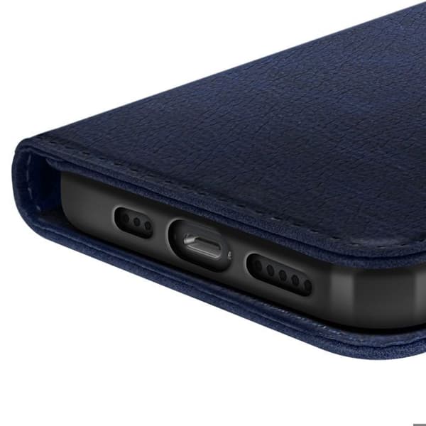 Etui til iPhone 16e - Chesterfield - Mørkeblå - Pung - Videostøtte - Magnetisk Blå