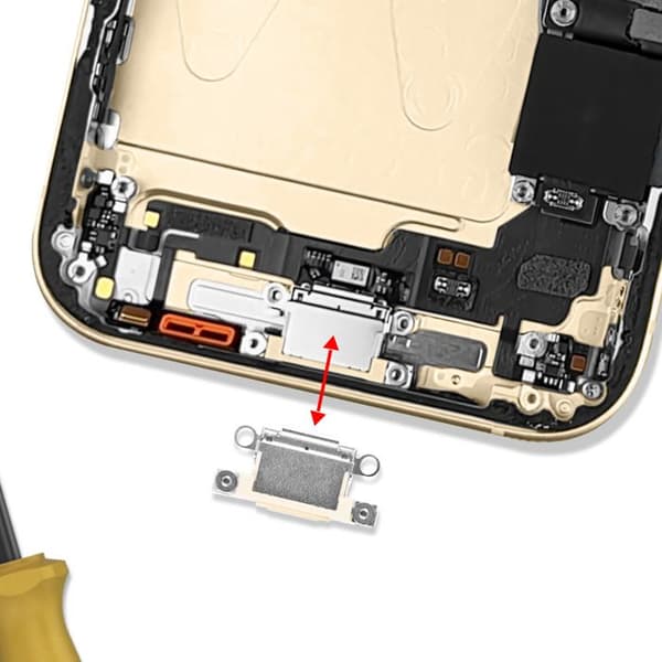 Opladerstik - AVIZAR - iPhone 15 / 15 Plus - USB-C 28 Ben - Gul - Erstatningsdel Gul